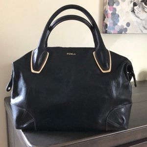 Furla black boston duffel bag